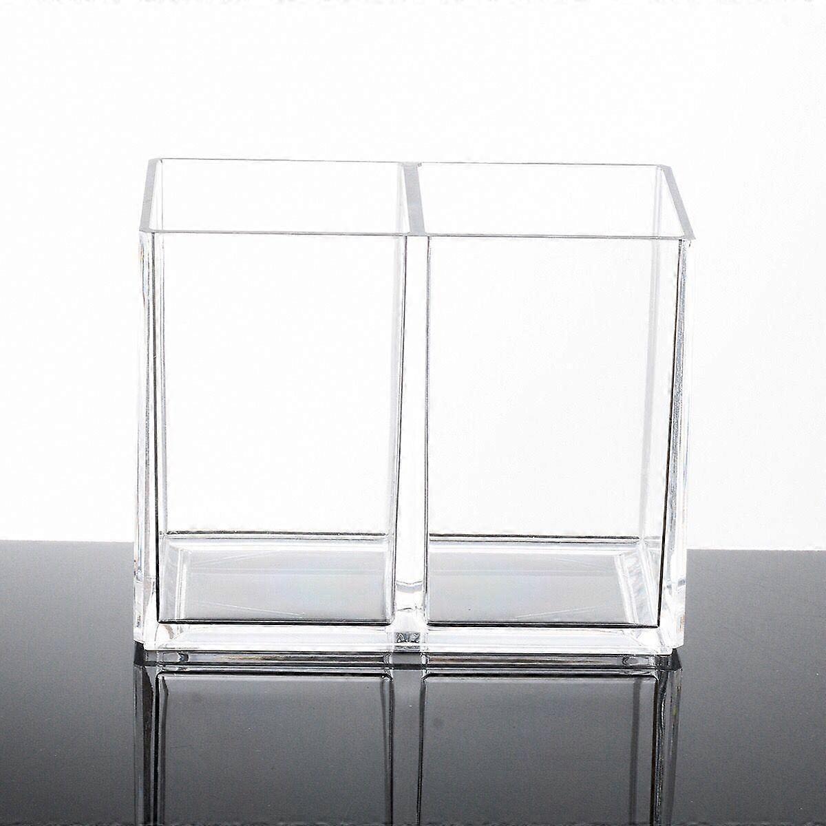 Acrylic Makeup Organizer with Clear Lipstick Holder, Compact SpaceSaving Jewelry Storage Box