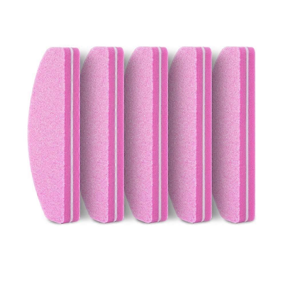 5pcs Pink Nail Buffer Block Set for Gel and Acrylic Nails, Smooth Surface and Shine