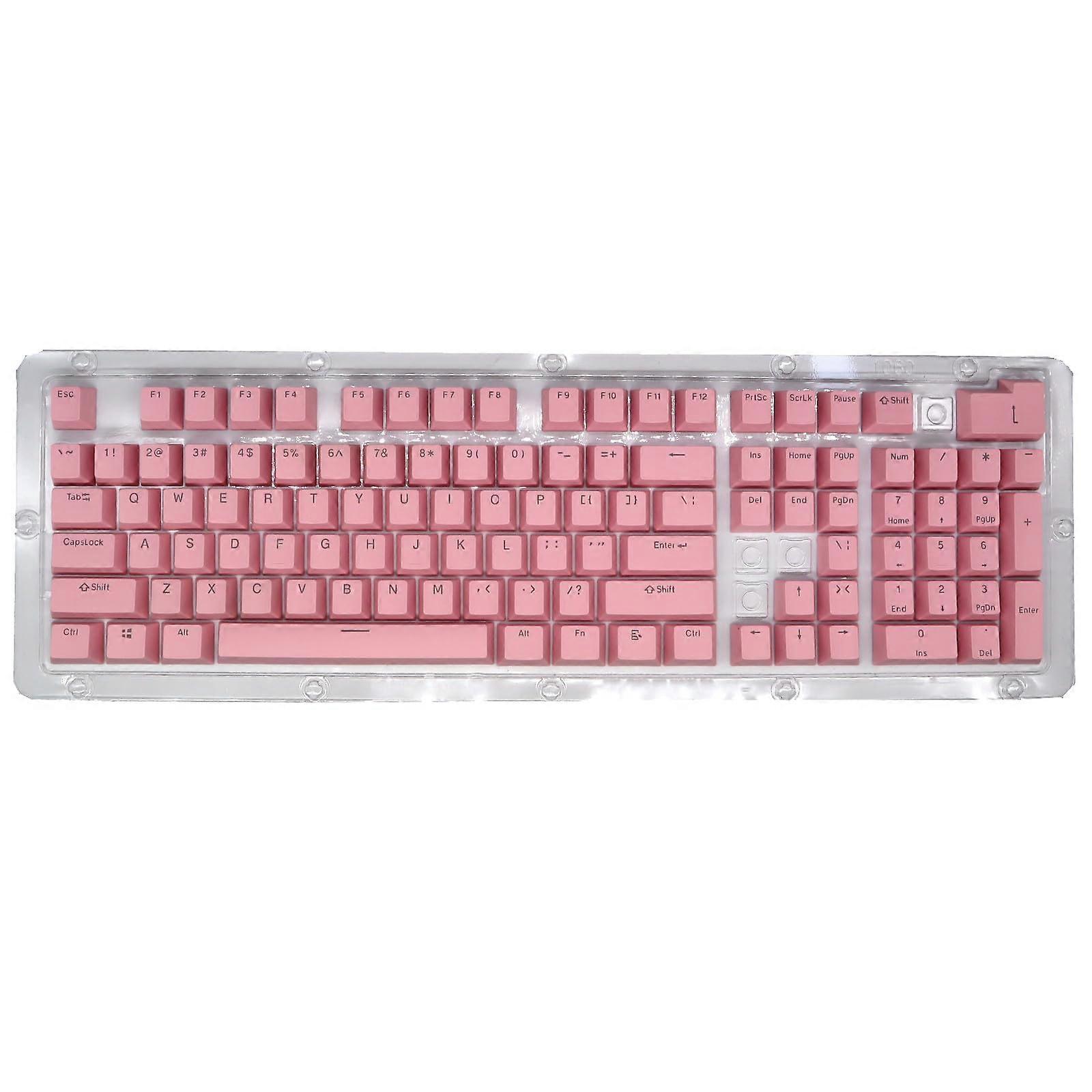 Light Pink Mechanical Keyboard Keycaps Set with Ergonomic Typing Comfort for Gaming