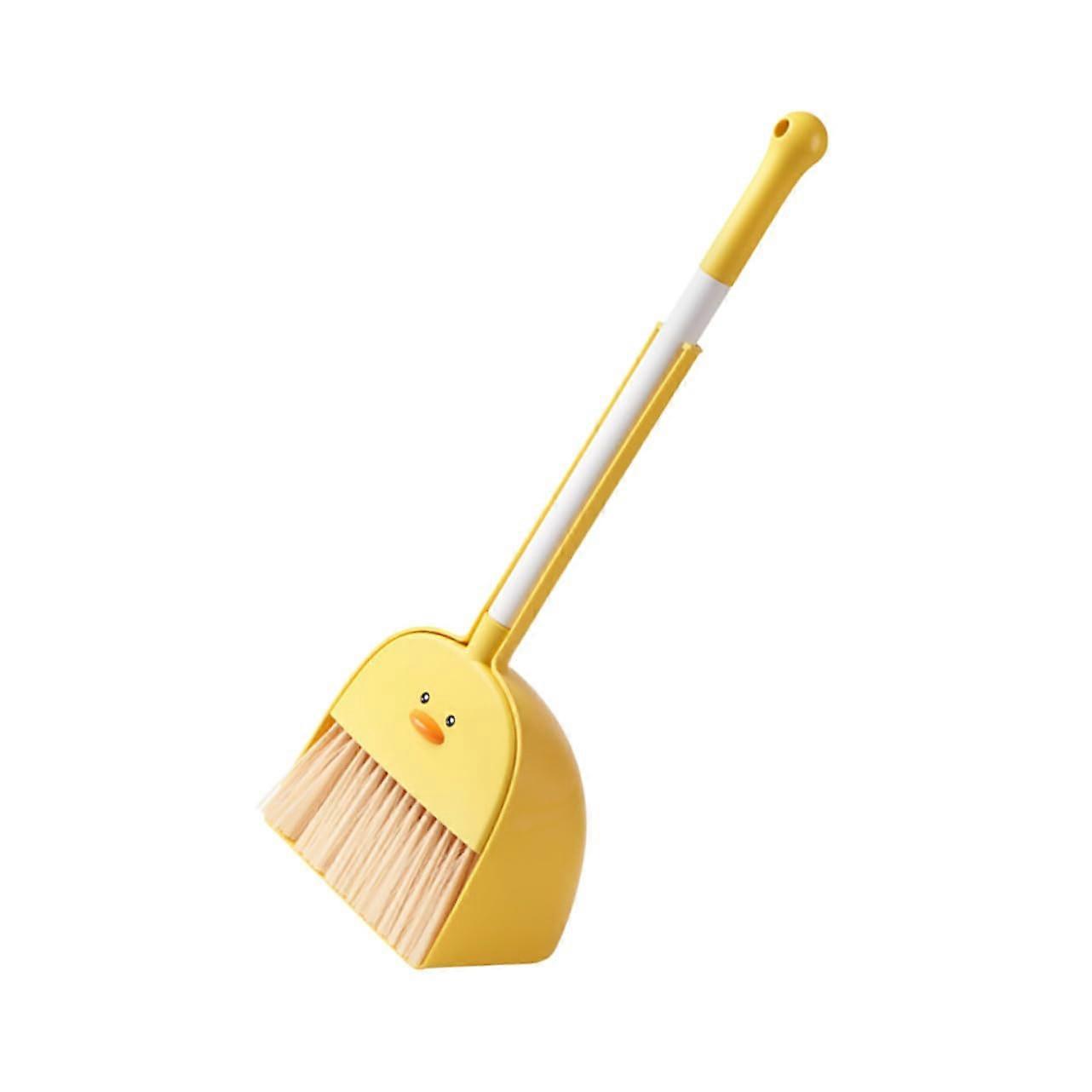 Broom and Dustpan Set Compact Size for Countertop and Kitchen Cleaning Lightweight Easy Storage