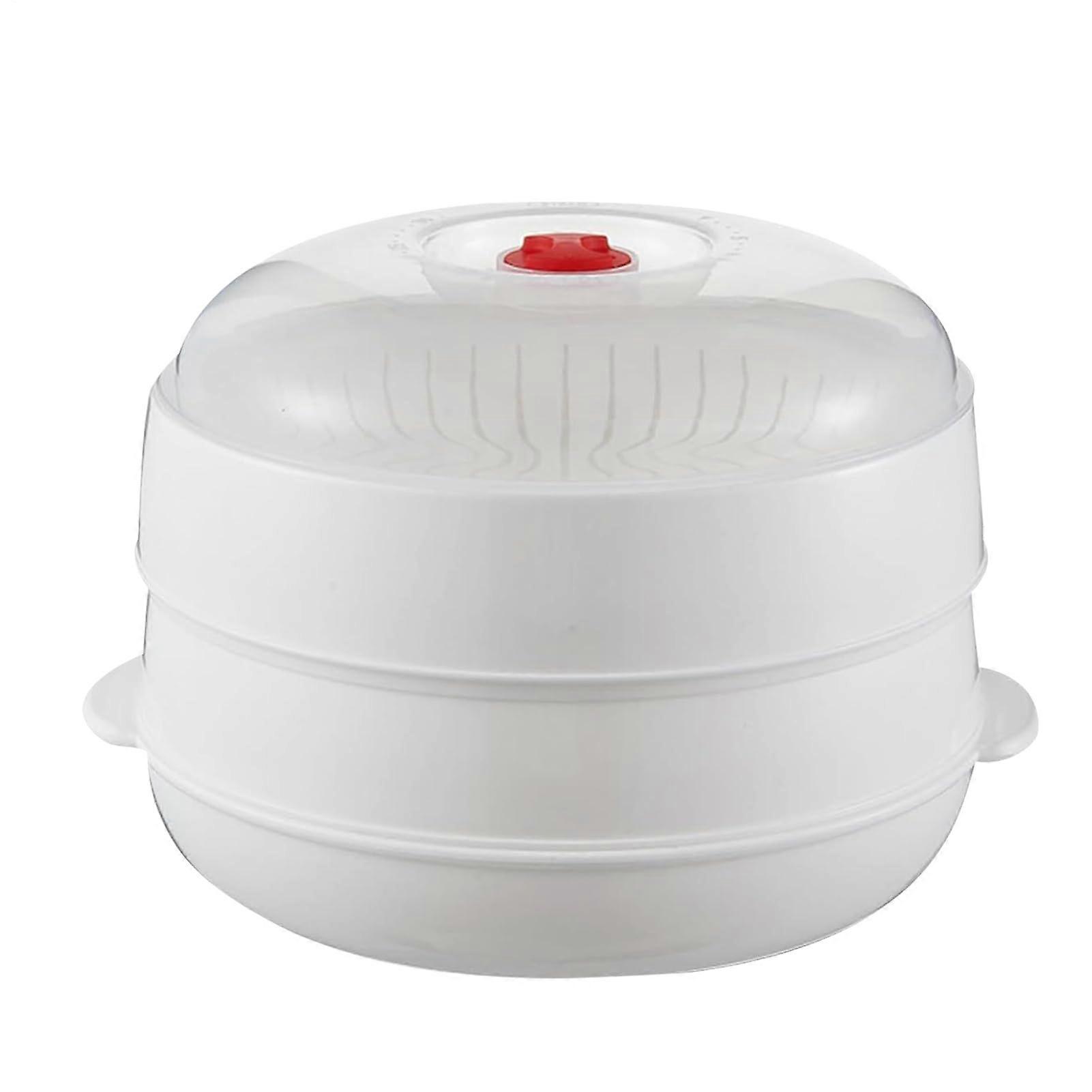 Microwave Vegetable Steamer with Lid and Tray, Large Capacity for Pasta and MultiDish Cooking