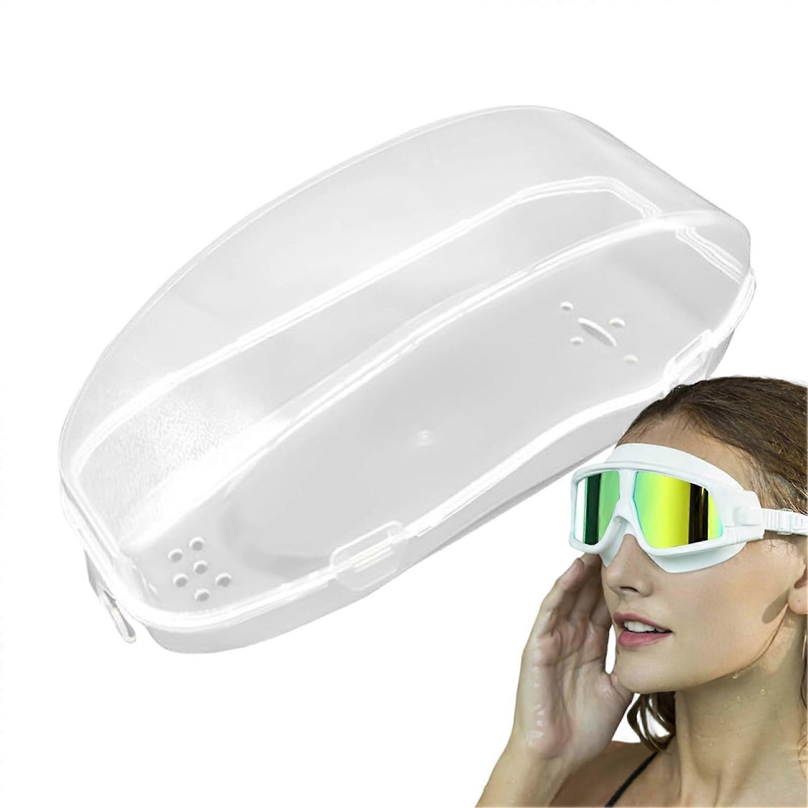 Swimming Goggles Case Shockproof Waterproof Storage Box for Diving Glasses with Fast Drainage
