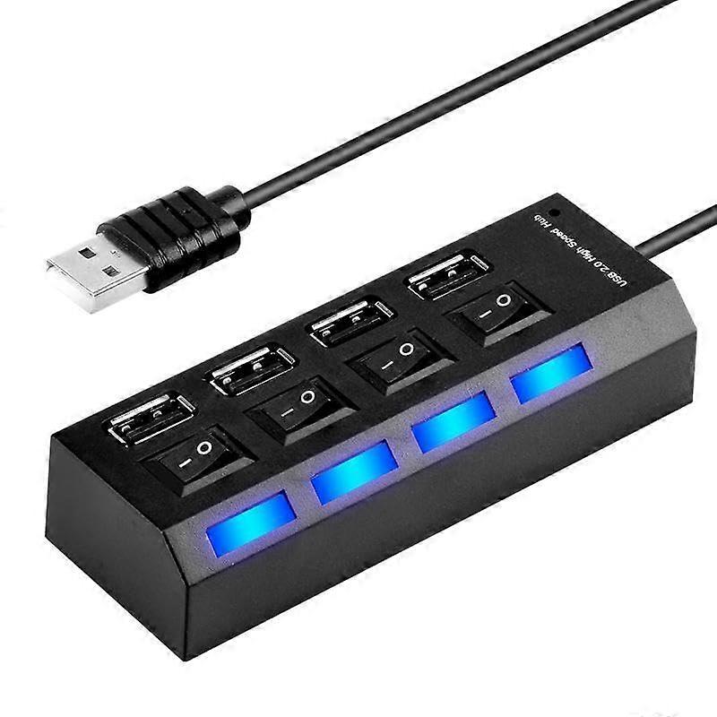 USB Hub 3.0 4 Port Ultra Slim Speed Data Transfer USB Splitter for Laptop PC Keyboard Mouse Printer