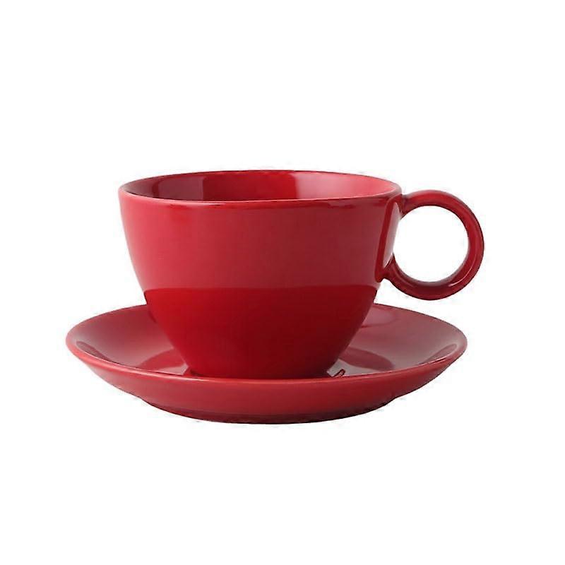 Ceramic Coffee Cup Set with Saucers, Elegant White Design, Dishwasher Safe, GiftReady Packaging