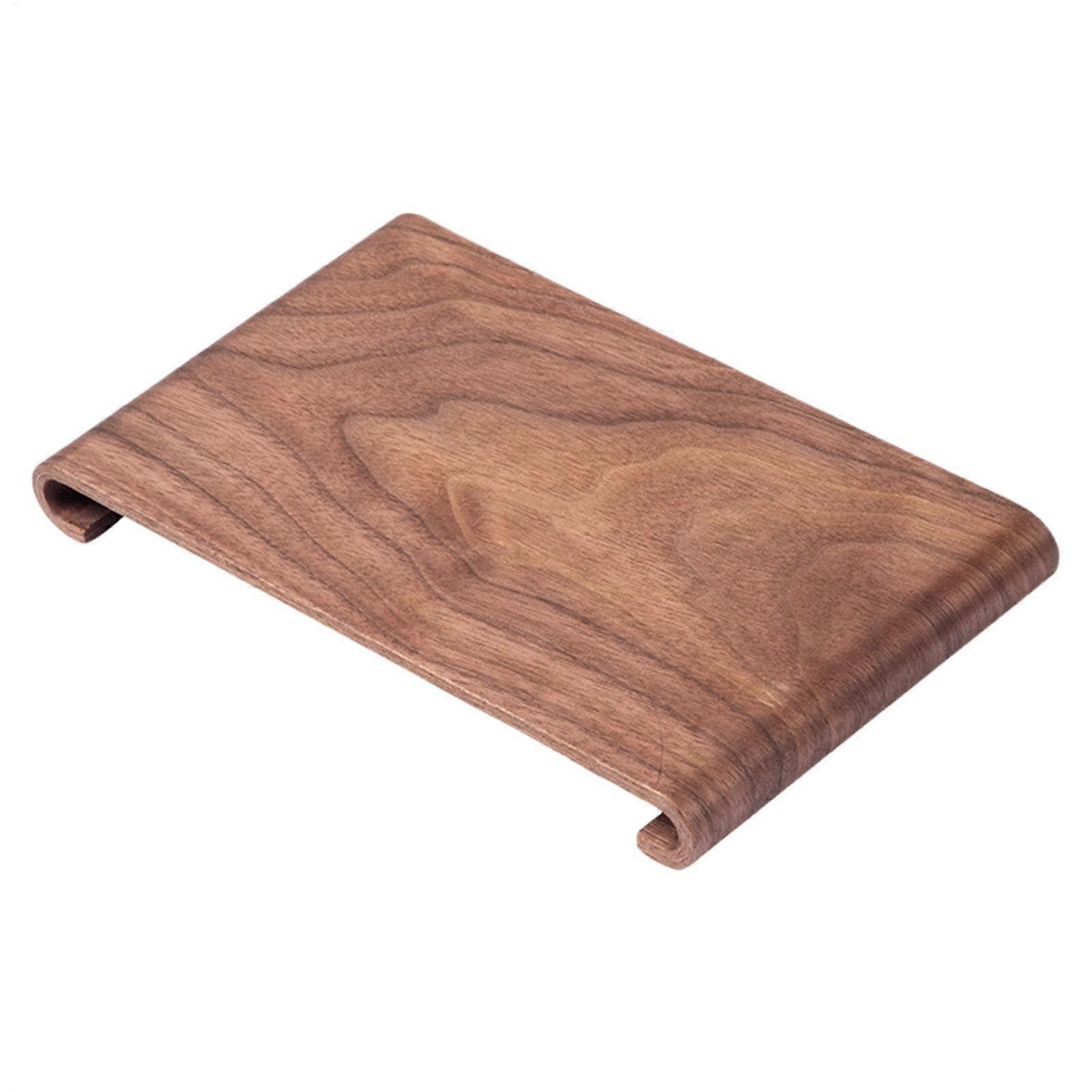 Wooden Serving Tray with Elegant Walnut Finish for Tea Table and Rectangular Coffee Table Use