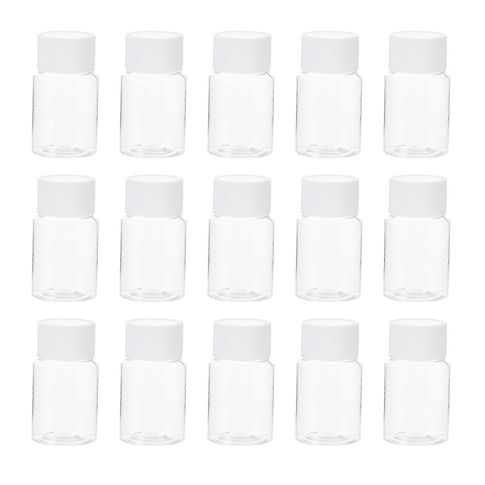 35pcs Laboratory Sealing Sample Vials 30ml Plastic Reagent Bottles with Lids