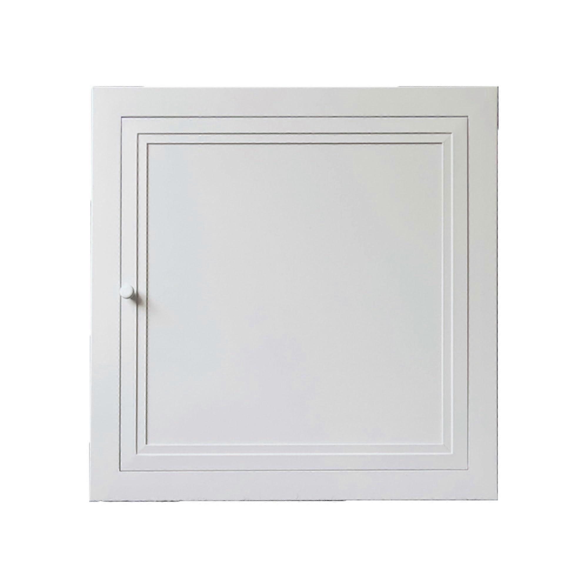 Metal HVAC Access Panel with Rotating Handle, FlushMount Paintable Attic Access Door 25x25cm