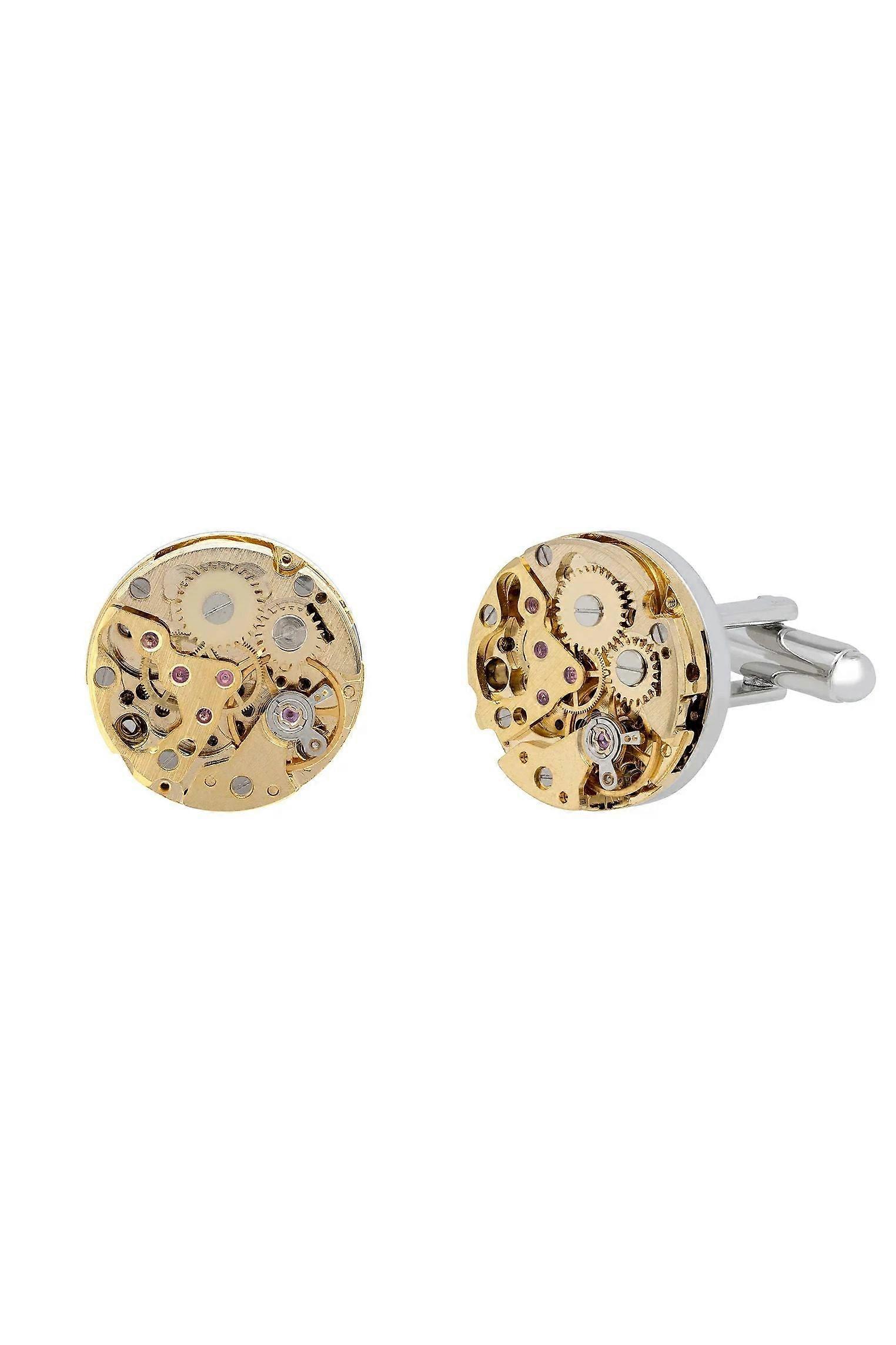 Latelita 双色手表机芯袖扣，金银女士