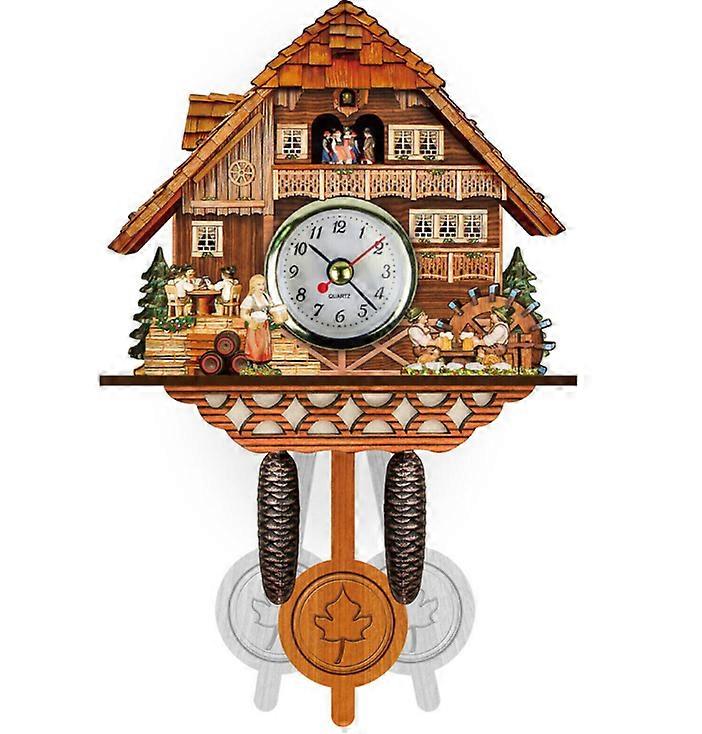 Cuckoo Wall Clock with Moving Train Decoration