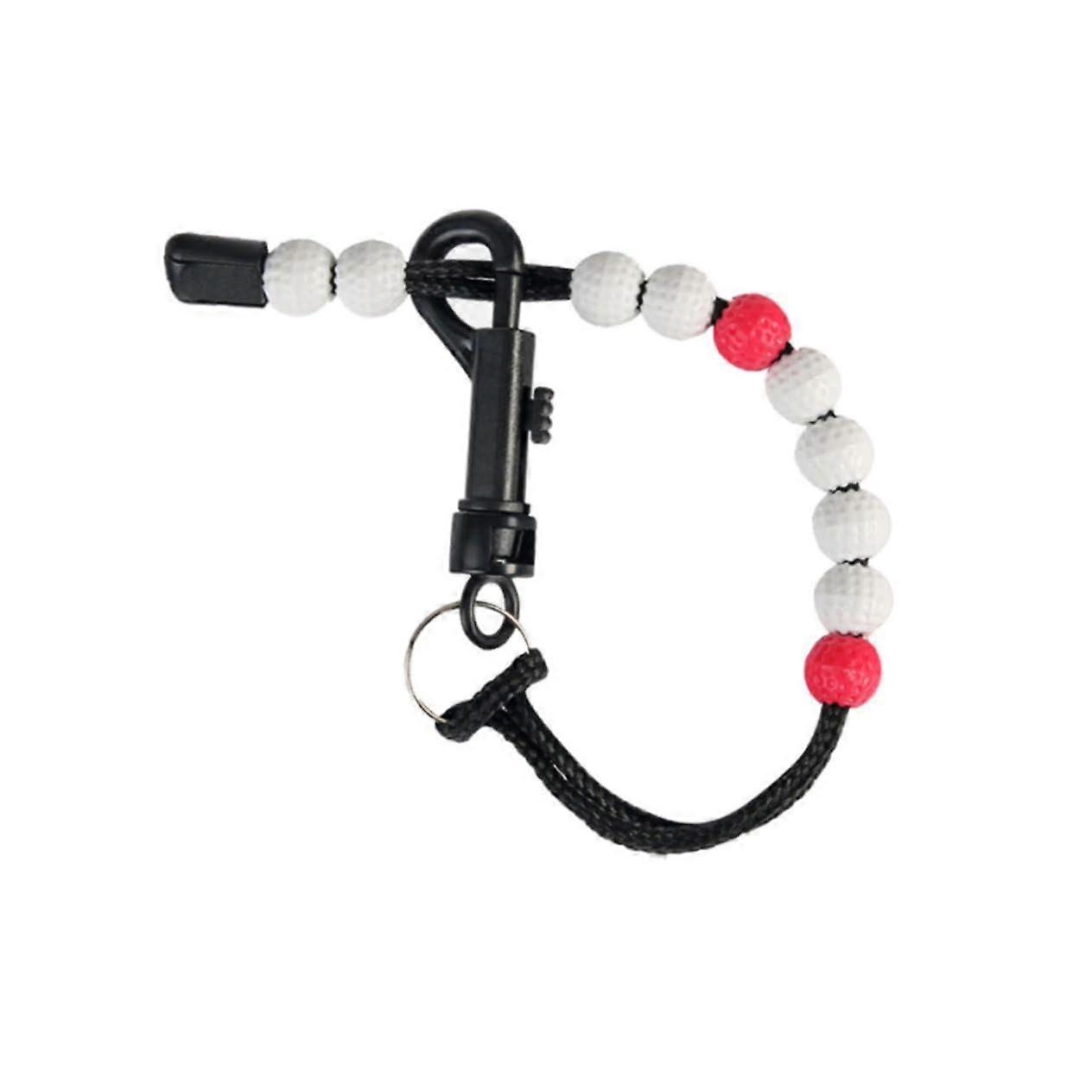 Red Wrist Golf Bead Score Counter Chain for Accurate Stroke Tracking and Easy Score Keeping