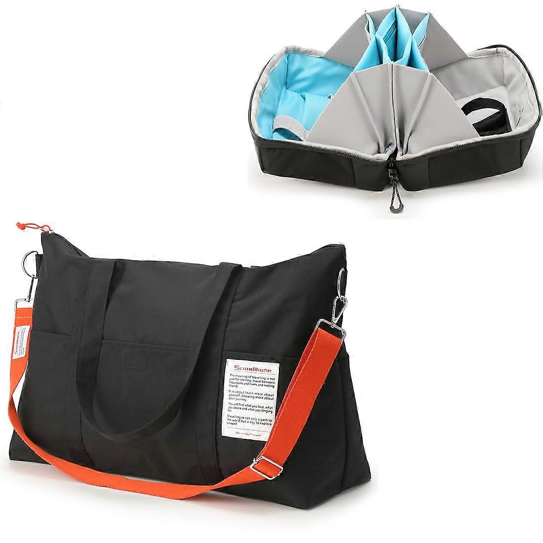 Travel Duffle Bag with Electronics Organizer, Weatherproof MultiCompartment Design for Weekend Trips