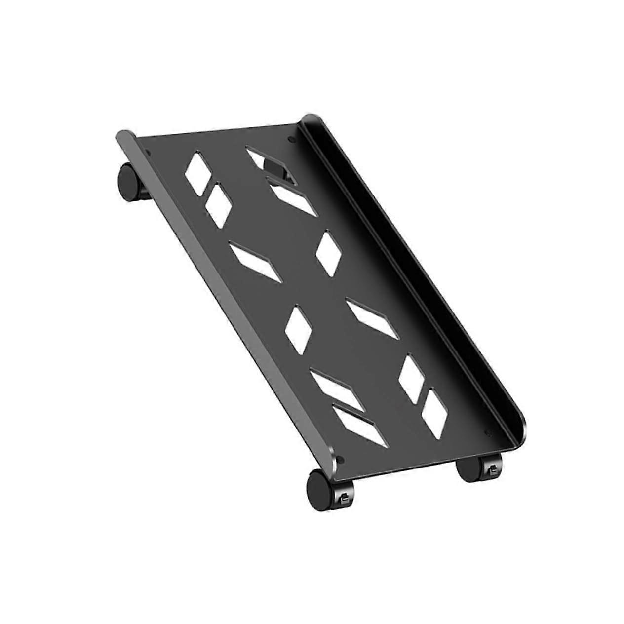 Computer Tower Stand with Lockable Wheels Adjustable CPU Holder for Desktop PC Dust Protection