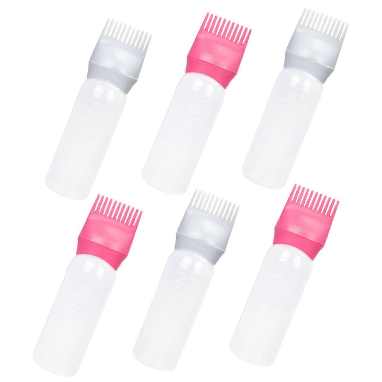 Hair Dye Applicator Bottle Set with Root Comb Tip for Precise Mess Coloring and Oiling