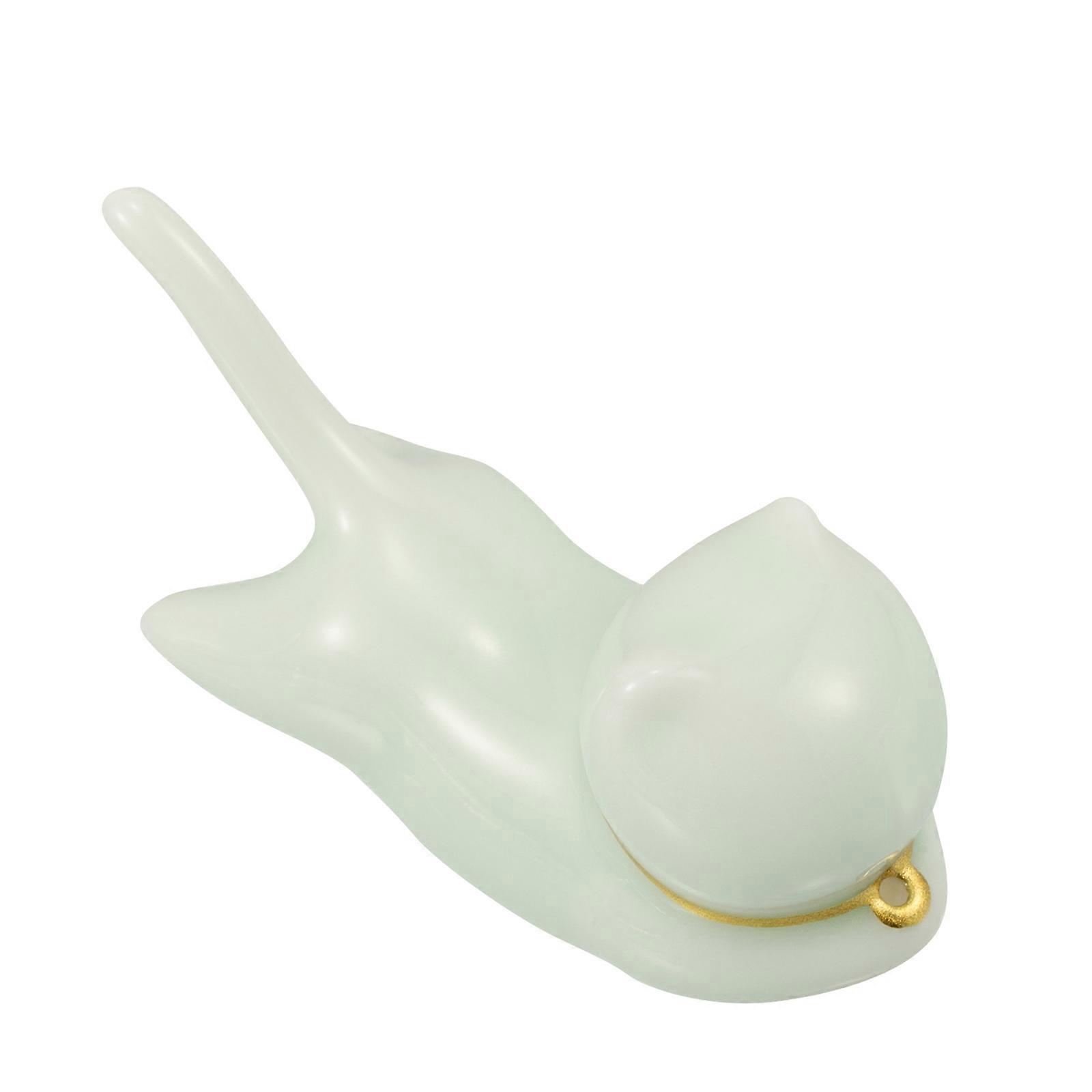 Cute Ceramic Cat Incense Holder for Aromatherapy with Light Green Design