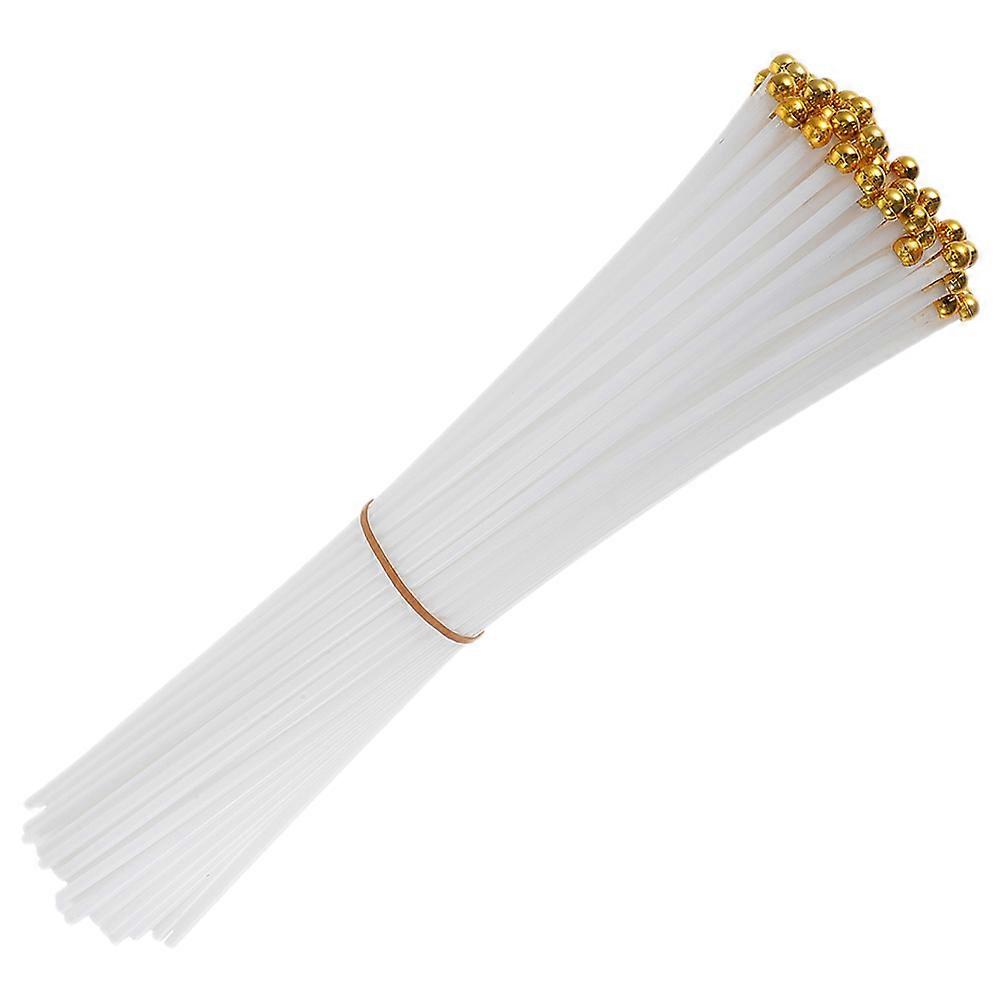 Flagpole Parts Plastic Flag Sticks for Handheld Use 100Pcs White Set