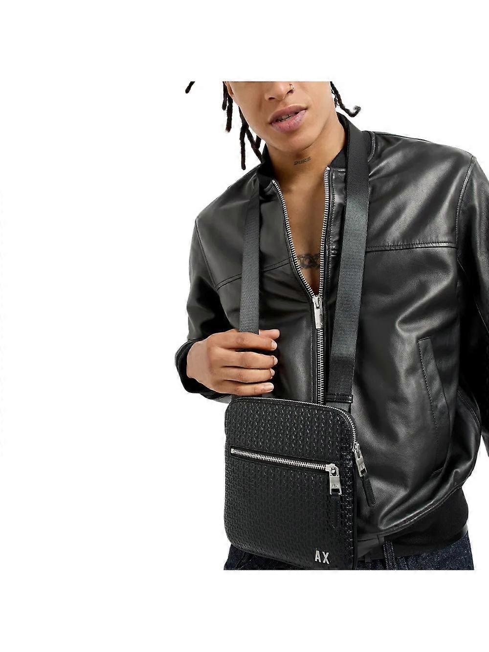 Armani Exchange Monogram Satchel Uomo Nero