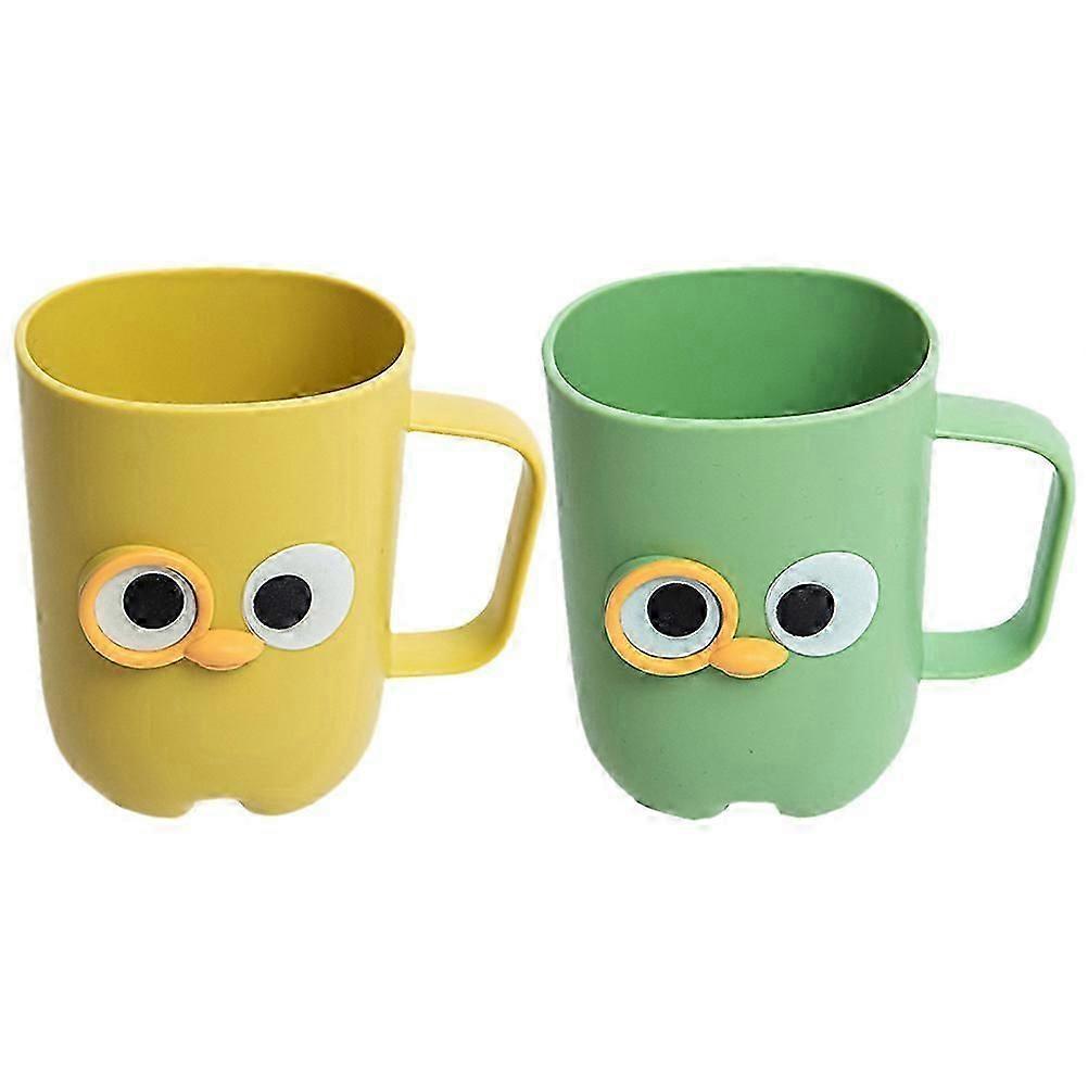 2pcs Tooth Brushing Cups Multi-purpose Storage Cup Bathroom Toothbrush Holders