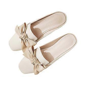 Willtoo Damesko med perlemotiv, komfortable, rund tå, slip-on, rygløse kjolesandaler, dameloafers, beige US-5 (EU-35)