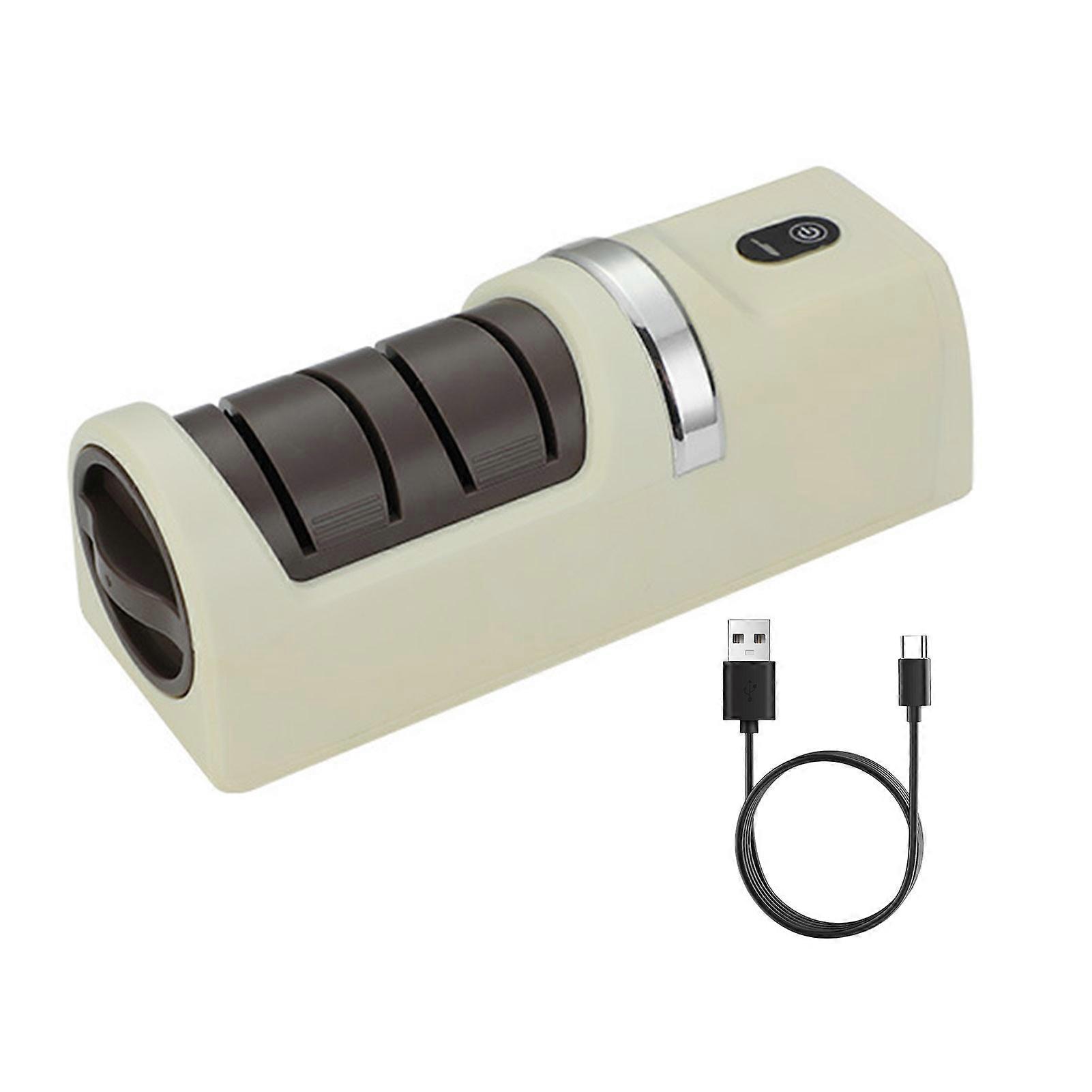Electric Kitchen Knife Sharpener with Automatic Double Sided Design for Quick Sharpening and Polishing