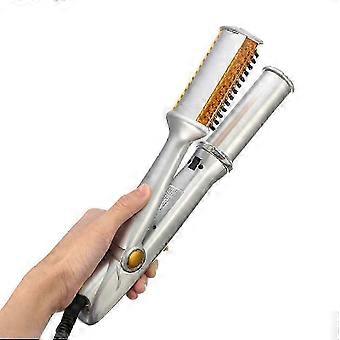 2 in 1 Hair Straightener Curler Iron with Ceramic Plates, Adjustable Heat Settings for Styling