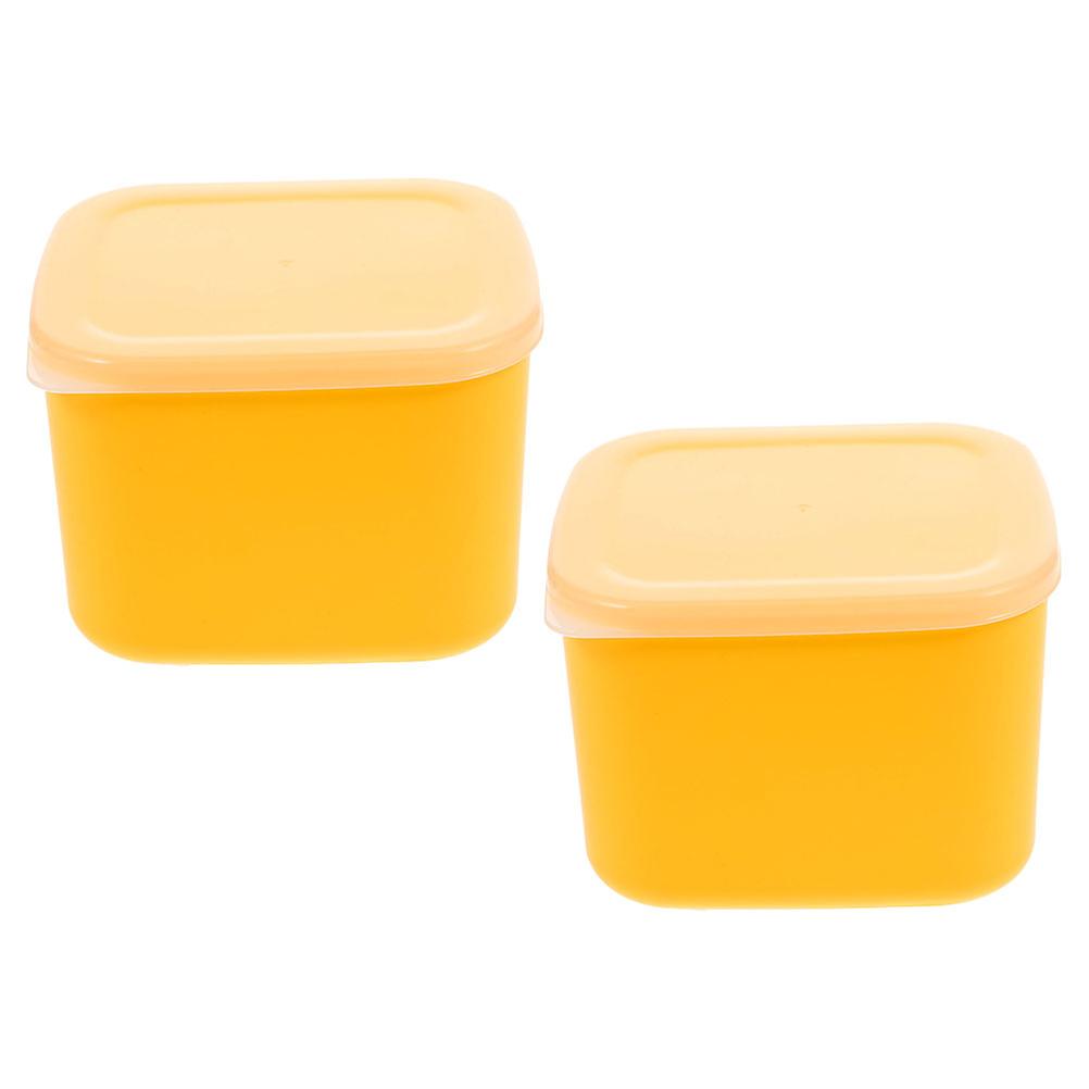 Sliced Cheese Container for Kitchen Use with 2Pcs Fridge Storage Boxes