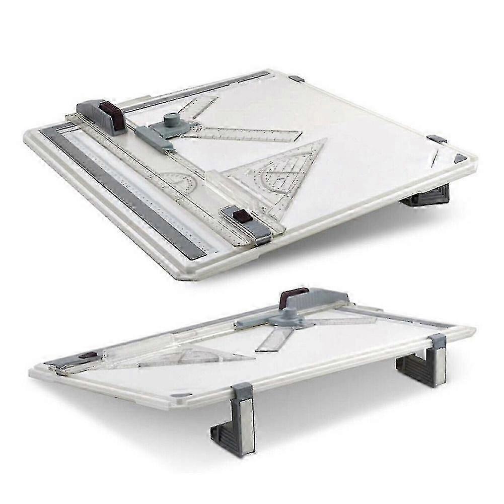 A3 Drawing Board Multi-Function Metric Drafting Table with Parallel Ruler & Angle Measuring System for Architects Engineers