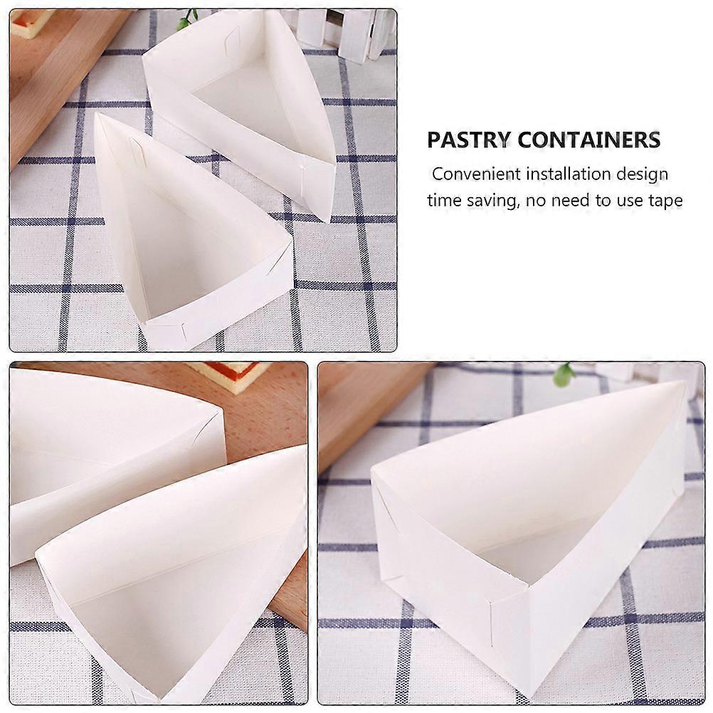 Triangle Cake for Cake Serving 20Pcs White Cupcake Boxes
