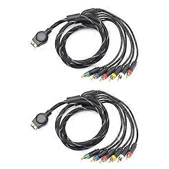 2x Geschikt voor PS2/PS3 Componentkabel 1,8 m Geschikt voor PS 2/3 High Resolution Game-kabel Accessoires