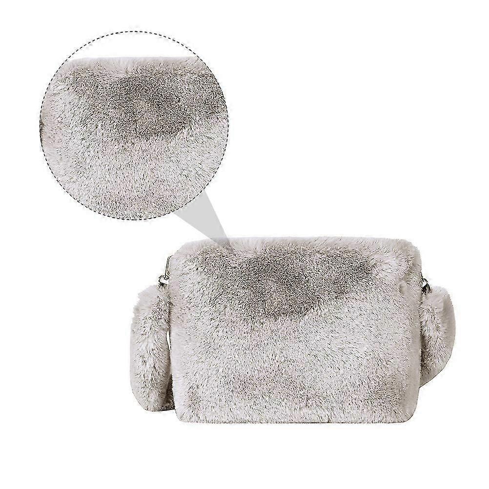 Single Shoulder Plush Storage Bag, Large Capacity, Chic, 1Pc