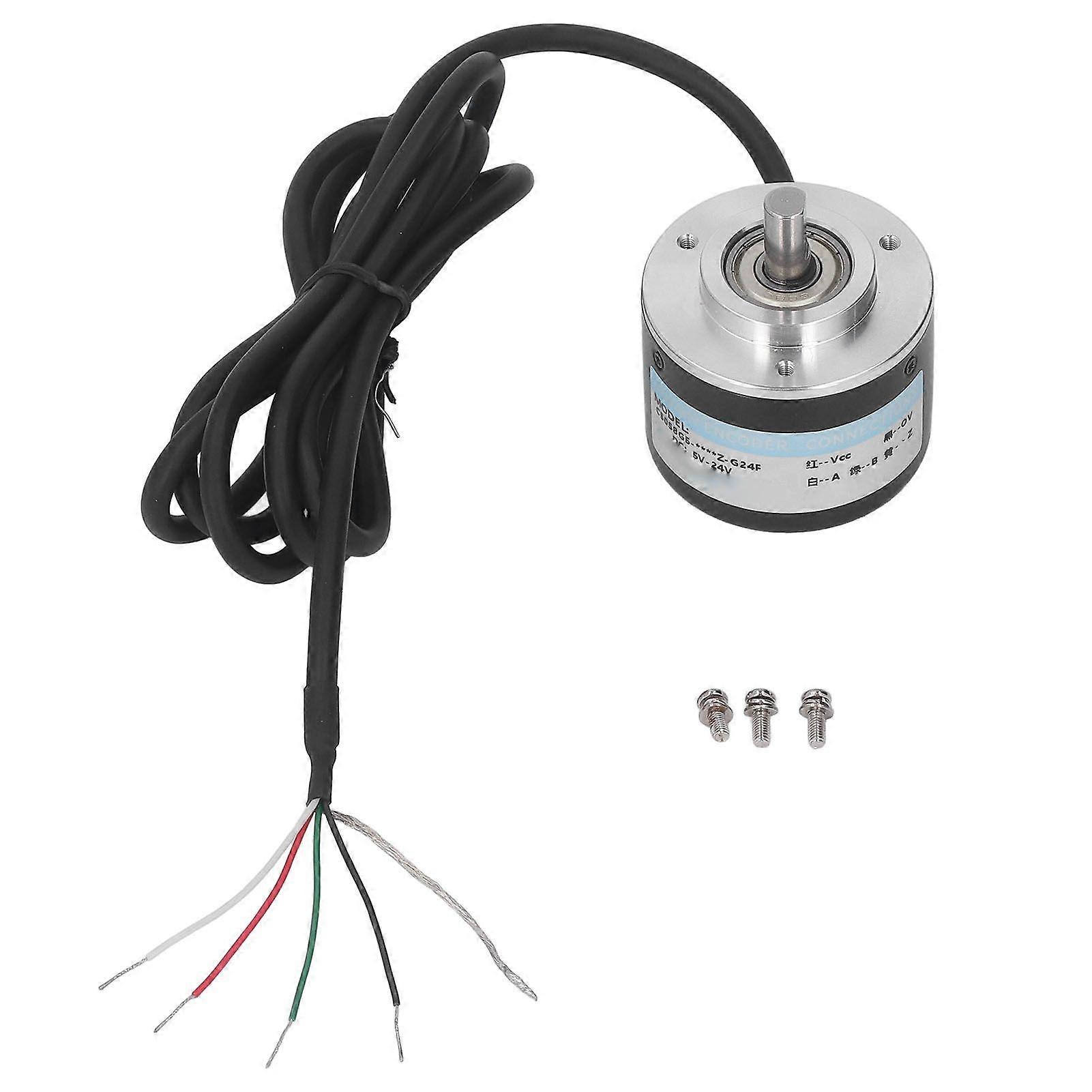 2 Phase Incremental Rotary Encoder 50mm Outer Diameter IP50 PNP Rotary Encoder DC5?24V 600P/R