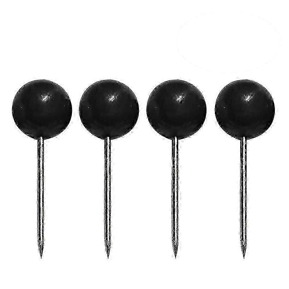 300 Pcs Black Plastic Thumb Tacks compatible with Maps KF
