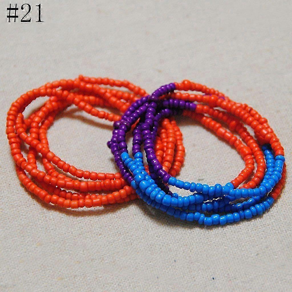 Decorated with simple double-layer handmade beaded body chain versatile