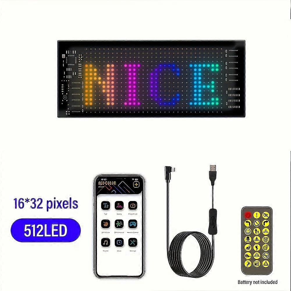 Programmable LED Pixel Display, App Controlled Text Pattern Animation Night Light, Wall-Mountable for Home Decor Game Room
