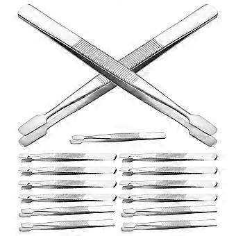 Stamp Tongs False Eyelash Tweezers Stainless Steel for Makeup 45Pcs