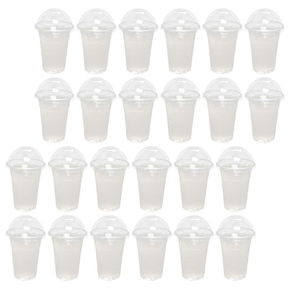 Cold Drink with Lid 50Pcs Transparent