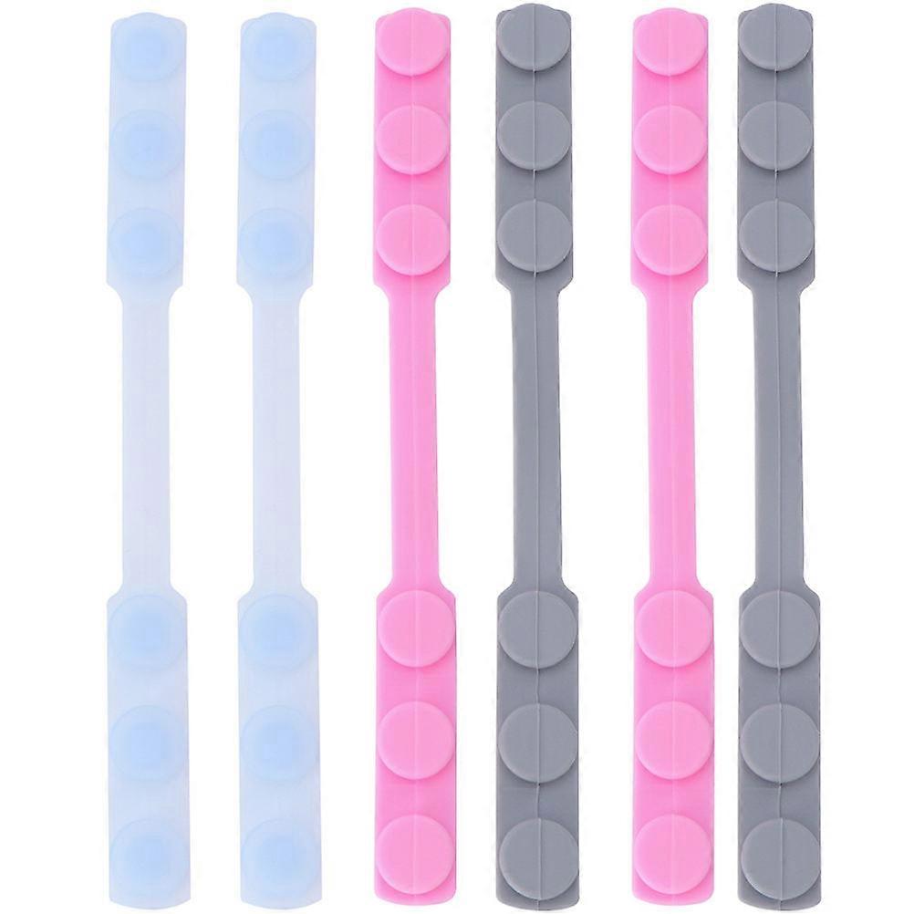 6Pcs Mask Hooks Mask Extension Buckles Adjustable Ear Hooks (Random Color)
