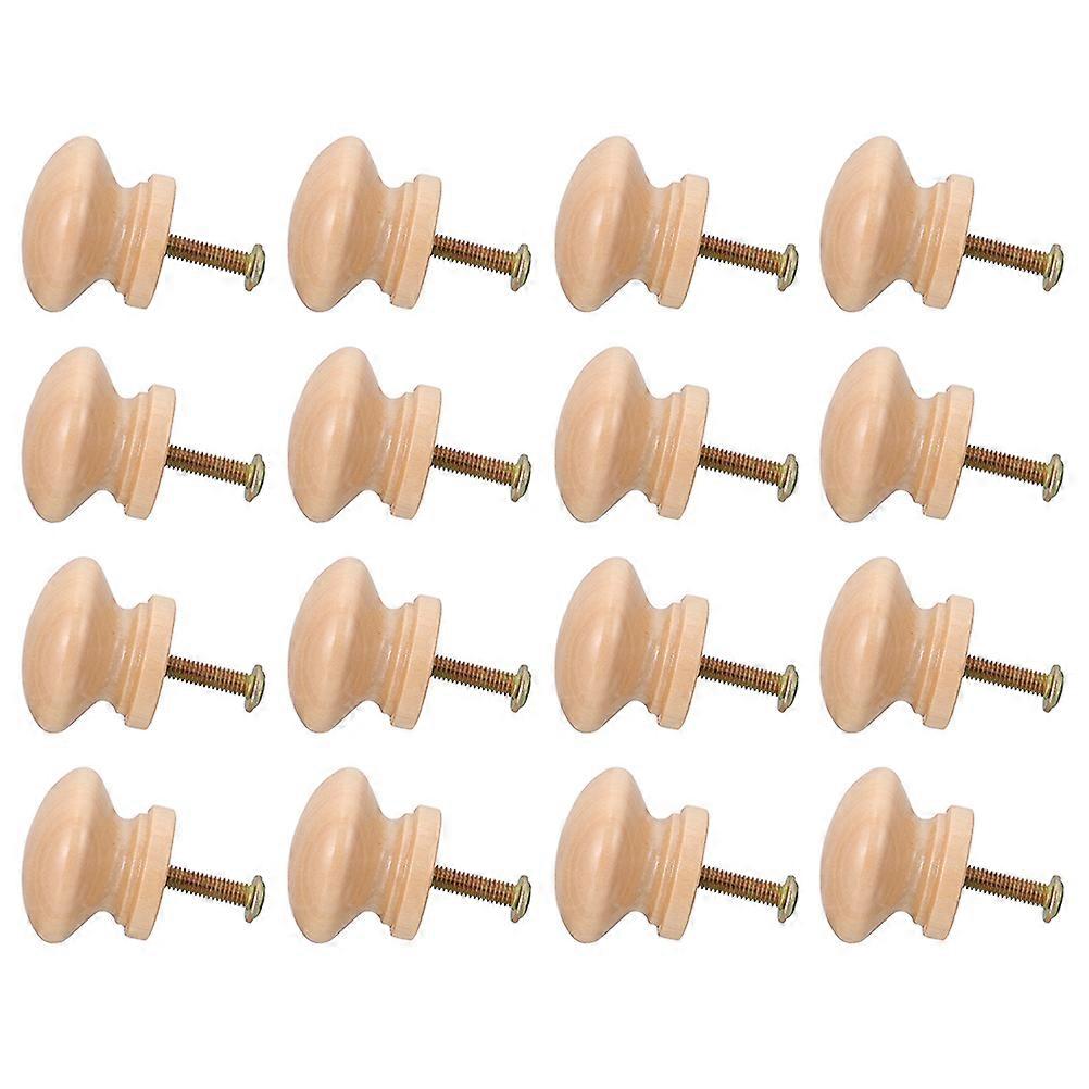 16pcs Kitchen Cabinet Knob Wooden Drawer Knobs Dressing Table Pulls Knob