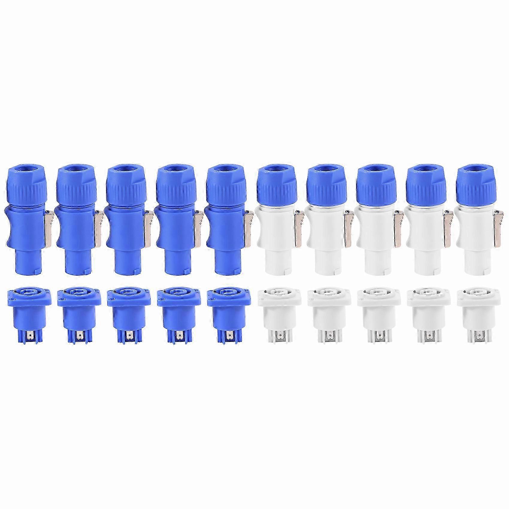 10 set PowerCON Type A NAC3FCA+NAC3MPA-1 Chassis Plug Panel adapter