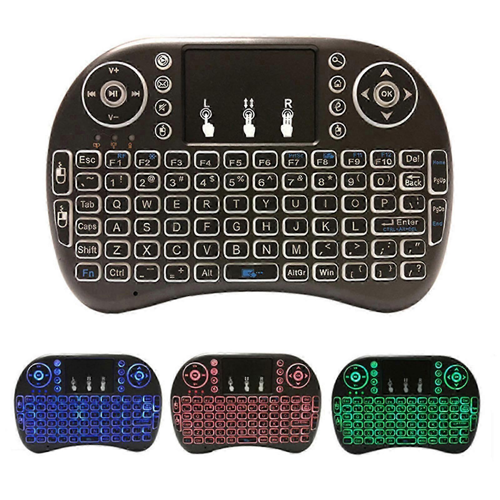 Mini Wireless Keyboard Touchpad Compatible with Android TV Box Smart TV with LED Backlight