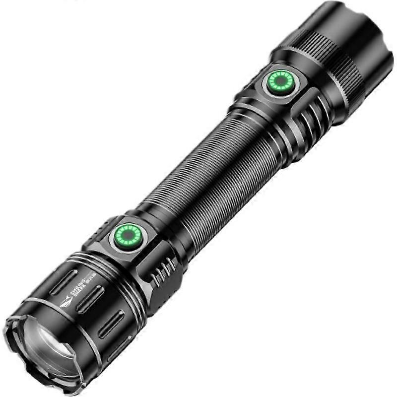 Synchronous Lighting Dual Source Flashlight - Compact Emergency Tool Rechargeable Battery Adjustable Focus