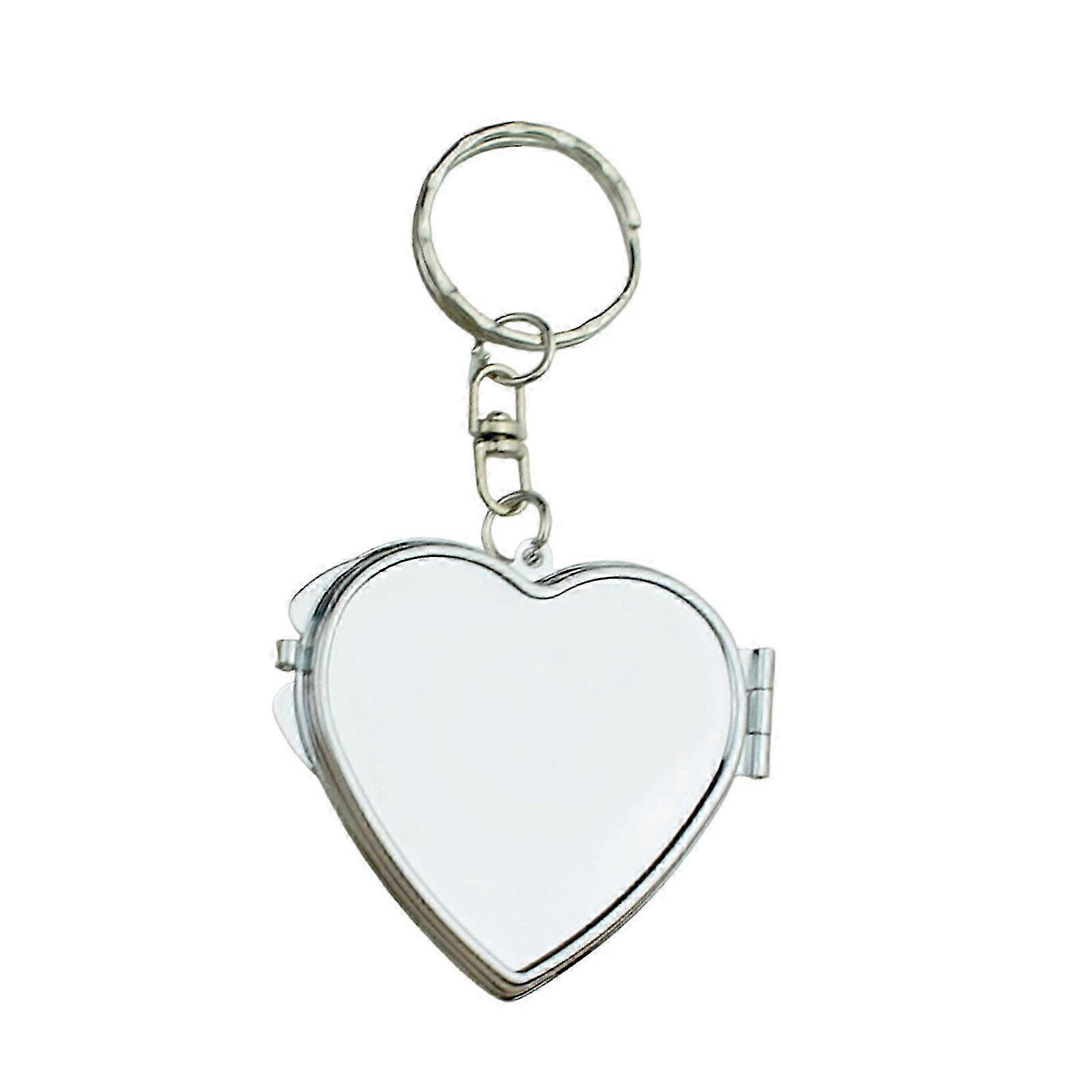 Functional Round Mini Mirror Keychain Designed for DIY Projects and Makeup Applications Offering Durability Multicolor