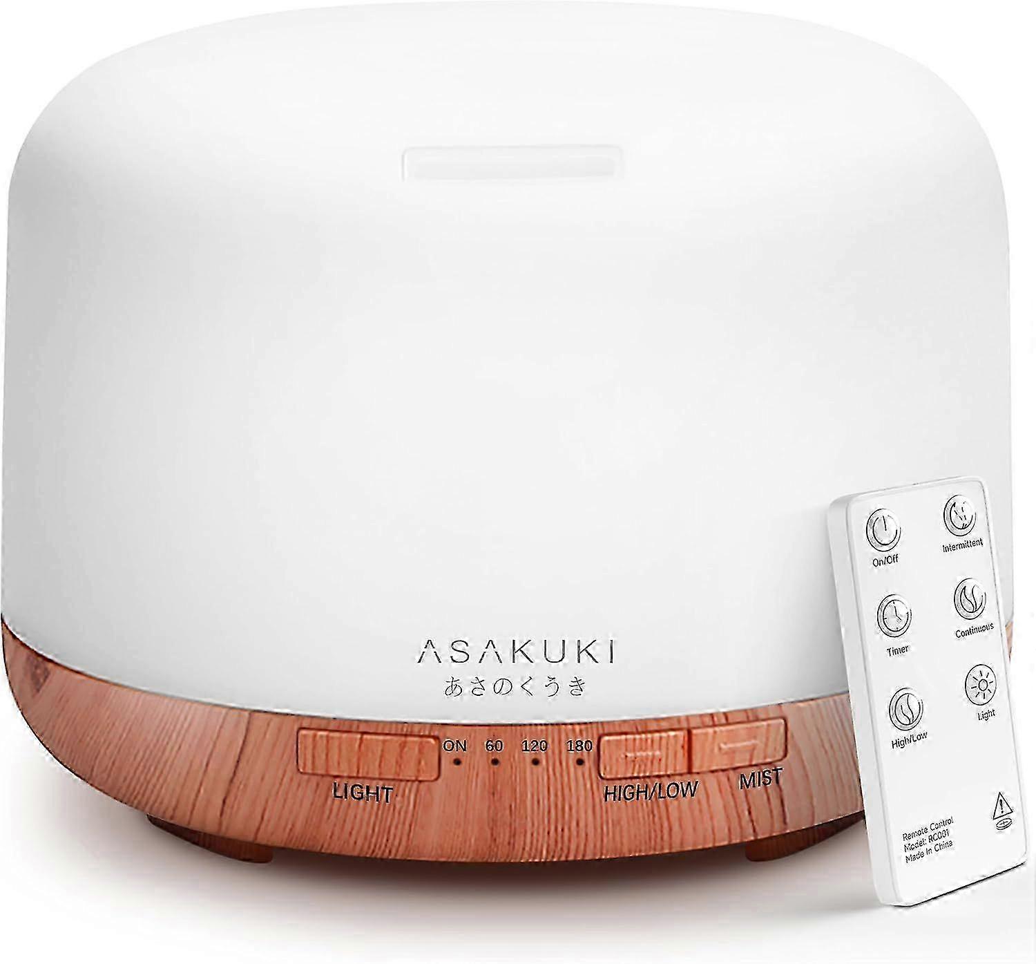 Essential Oil Diffuser 500ml, Ultrasonic Aromatherapy Humidifier with Remote