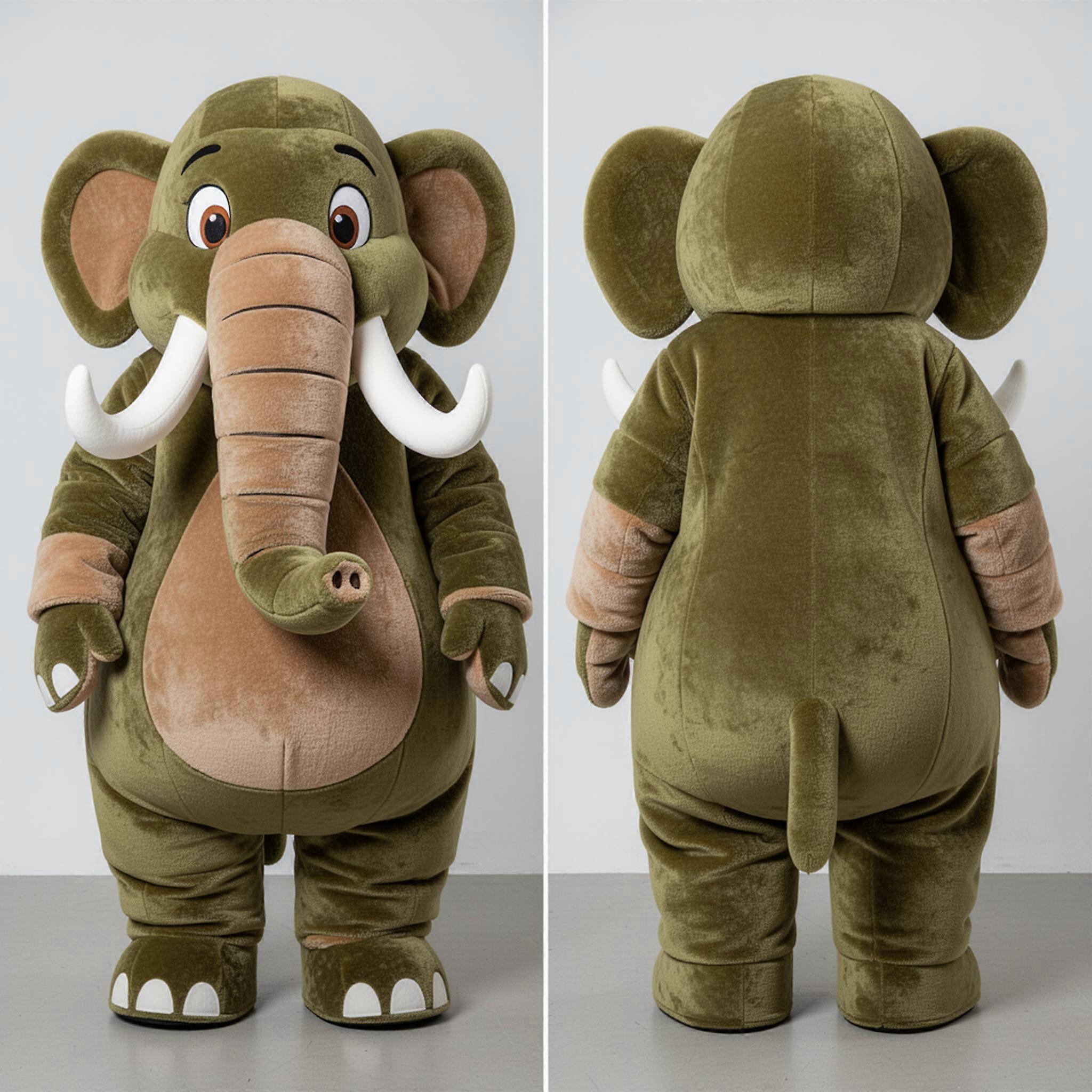 MASTICOT Olive Rounded Mammoth Mascot