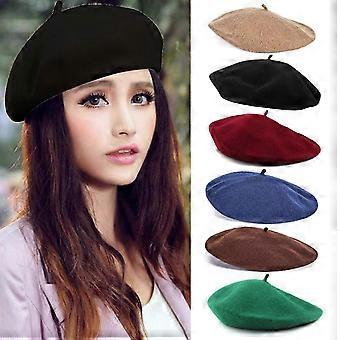 Cappello Berretto Donna Tinta Unita Elastico Caldo Morbido Cappello Pittore Autunno Inverno Viaggi Abbigliamento Quotidiano Accessorio di Moda