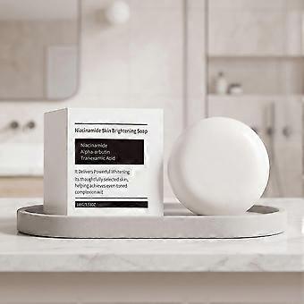Sabonete Clareador com Niacinamida 100g, Barra de Limpeza Suave para o Corpo Todo, Sabonete Hidratante para Banho que Deixa a Pele Delicada e Macia para Uso Diário no Banho.