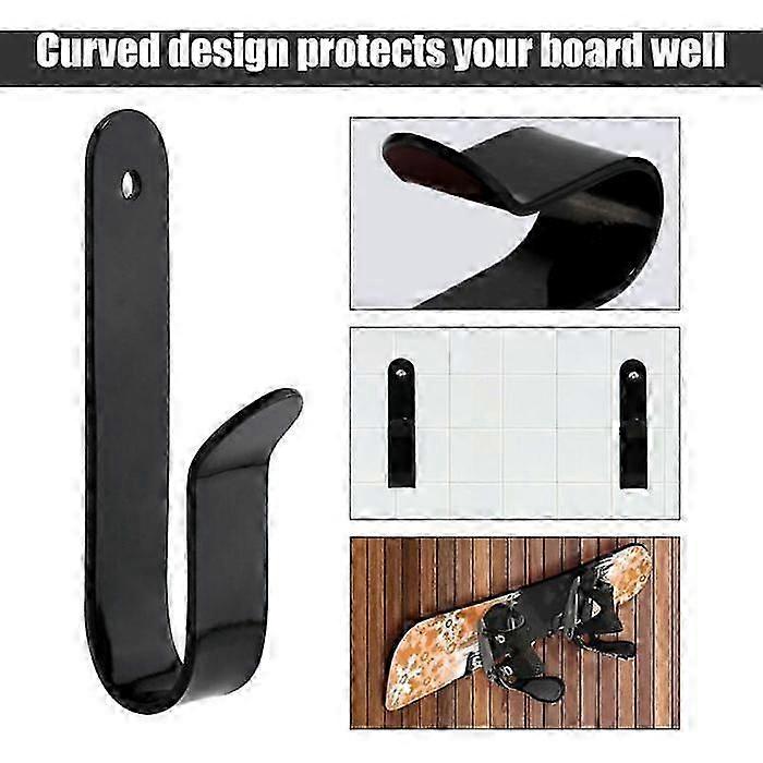(Black) Surfboard Wall Mount Rack, Surfboard Wall Mount Rack