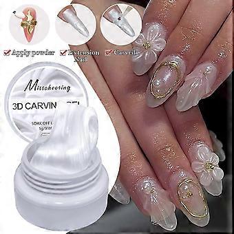 Vaste bouwgel, 3D Sculpting Nail Jelly, Soft Extension Formula, niet-plakkerige textuur, Pearl Finish Beauty Liquid, ideaal voor manicure kunst bruiloft L