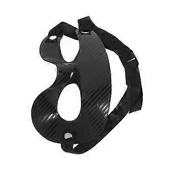 Máscara preta com proteção nasal para esportes, oferecendo conforto e proteção (5 unidades).