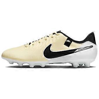 Scarpe da calcio Nike Tiempo Legend 10 comode con punta arrotondata per terreni duri, unisex, colore giallo, bianco e nero, modello DV4339-700