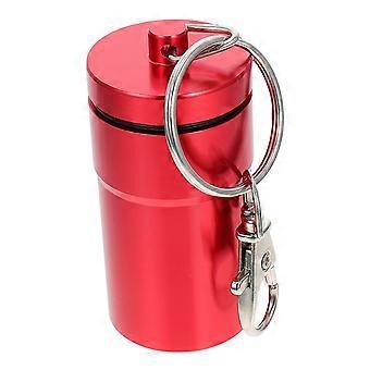 Bird Food Jar Parrot Feeder Metal Box for Feeding Use 1Pcs Red Aluminum Alloy